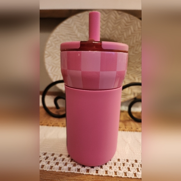 Brumate PINK CHECKER 12oz Leap Kids Cup Limited Edition - Picture 3 of 7